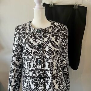 R&K Black and White Patterned Suit Set